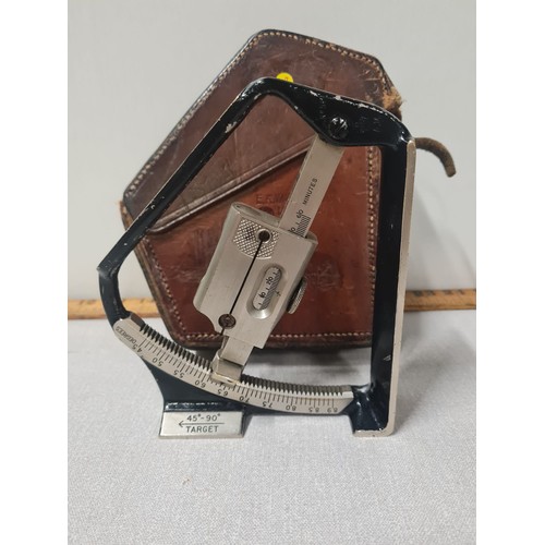 73 - Antique military E.R. Watts and Son of London Clinometer Mark VI with original leather case. Dated 1... 