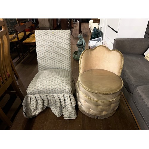 156 - 2 x vintage bedroom chairs