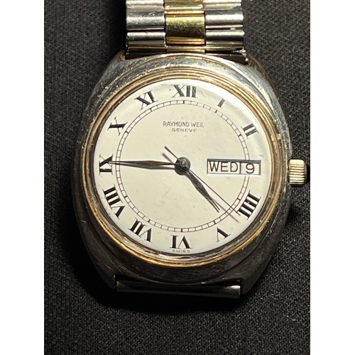 169 - gents raymond weil geneve swiss watch 
working