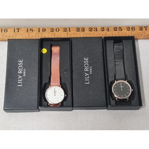 359 - 2 x new Lily Rose boxed watches.