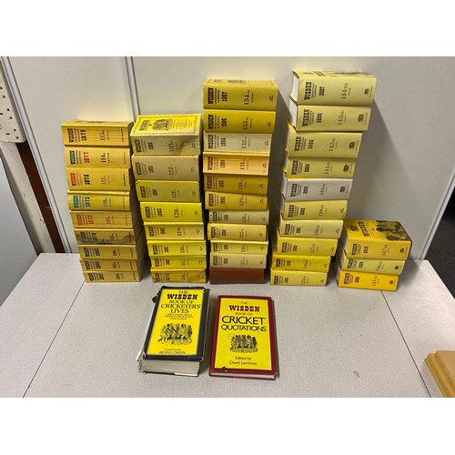 528 - 42 vols of The Wisden book of cricket.