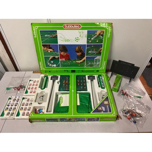 161 - Subbuteo set with floodlights, teams and scoreboard etc.