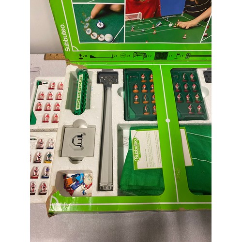 161 - Subbuteo set with floodlights, teams and scoreboard etc.