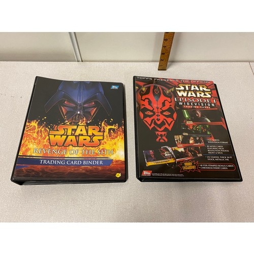 65 - Star Wars Revenge Of The Sith and Episode I trading cards in binders.