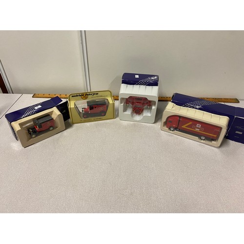 69 - 3 x Corgi Royal Mail Millennium Collection models along with Matchbox Model of yesteryear.