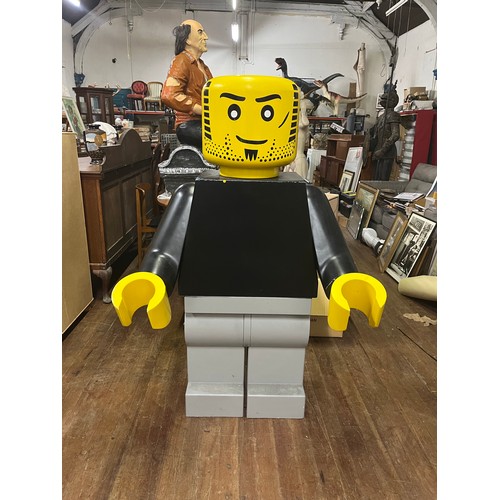 157 - Life-size Lego man with removable head stands just under 5ft.