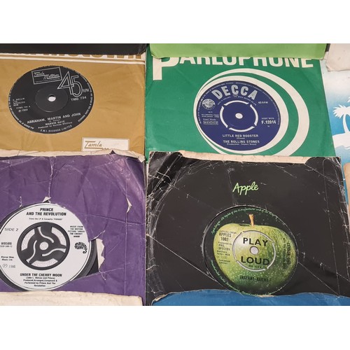 48 - Large collection of 45 singles to include The Rolling Stones, Electric Light Orchestra and The Beatl... 