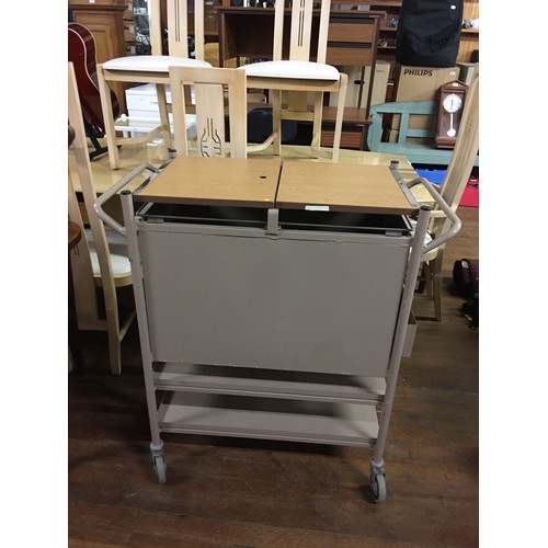 543 - Vintage Bristol Maid medical records trolley and workstation.
97cm x 89cm x 46cm