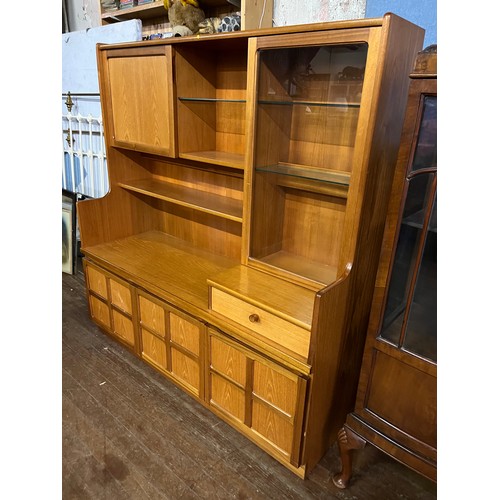 79 - 1970's Nathan display cabinet.
145cm h x 137cm w x 45cm d