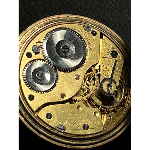 132 - Antique rolled gold John Forrest full hunter pocket watch. Spares or repairs.