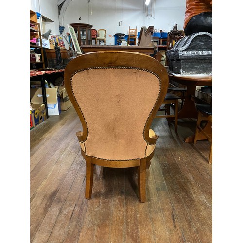 151 - Vintage upholstered parlour chair.