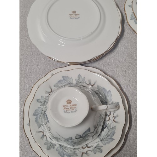 275 - Royal Albert Silver Maple 42 piece tea set.