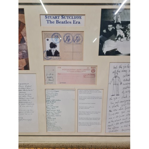 337 - The Beatles - Stuart Sutcliffe Era - Framed Memorabilia. limited edition made available by items own... 