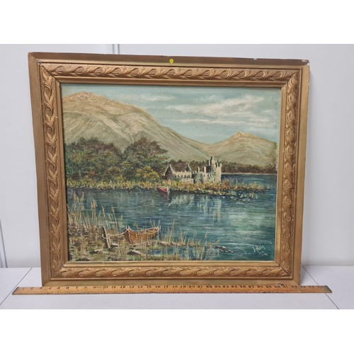 436 - Gilt framed oil painting by J. Haig 1970.