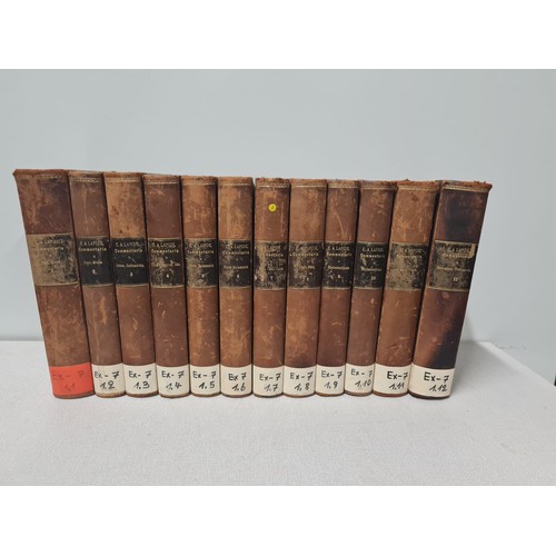 487 - 12 volumes of C.A. Lapide Commentaria old testament bible commentary in latin.