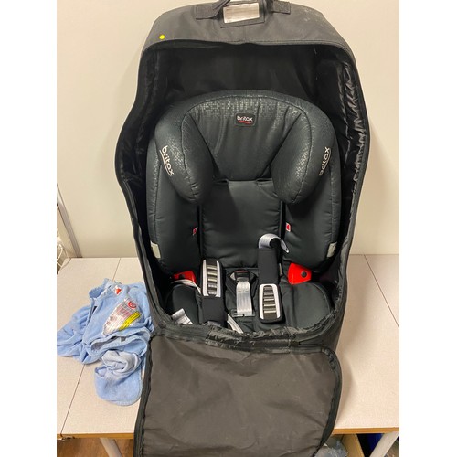 489 - Britax car seat and cover.