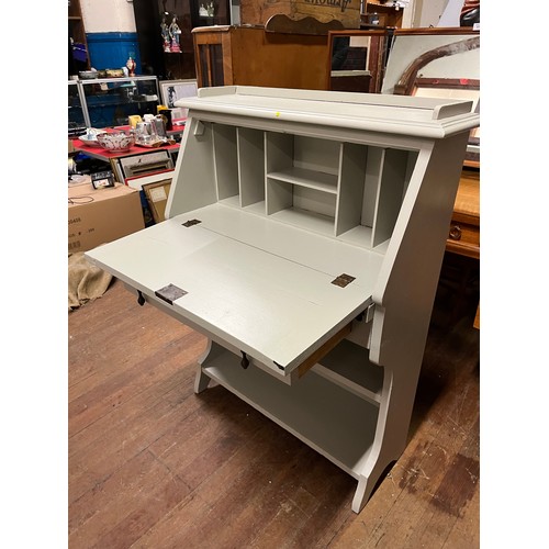 315 - Painted slim line writing bureau. 103cm x 76 cm x 30 cm