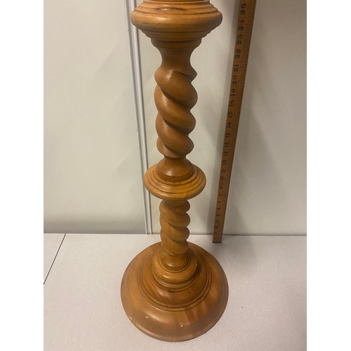 91 - Solid pine barley twist Torchiere.
97cm h