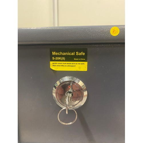 204 - Mechanical safe with key.