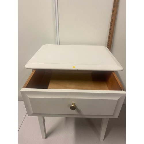 307 - Painted one drawer cabinet.