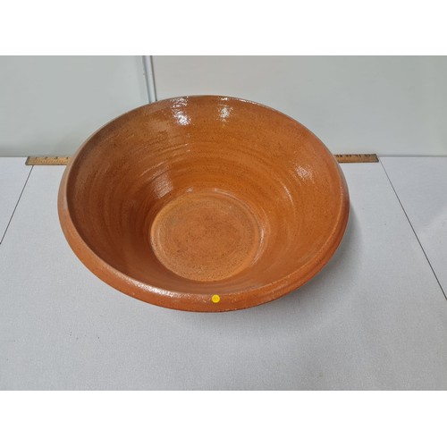 345 - Large terracotta bowl. Diameter 52cm