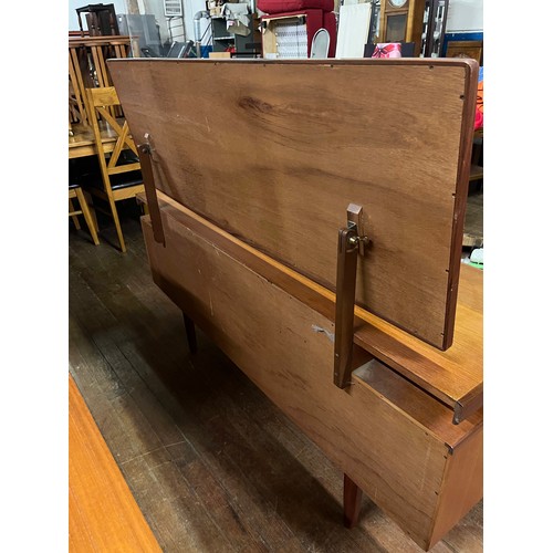 215 - Mid Century teak G Plan Fresco dressing table and mirror. H 120cm x L 152cm x D 46cm