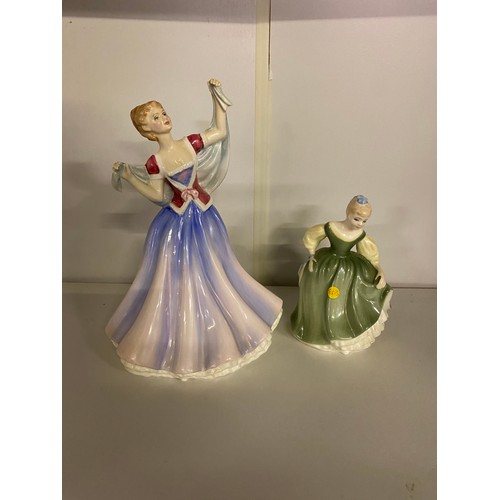 363 - 2 x Royal Doulton figurines - June and Fair Maiden.