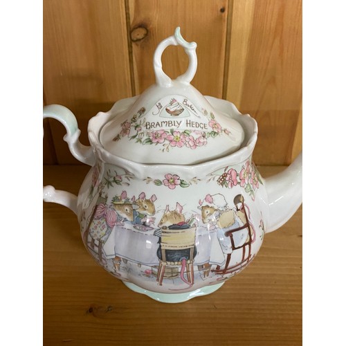 10 - Vintage Royal Doulton Bramley Hedge Tea Service Teapot and Milk Jug