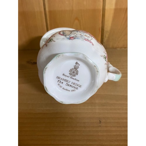 10 - Vintage Royal Doulton Bramley Hedge Tea Service Teapot and Milk Jug