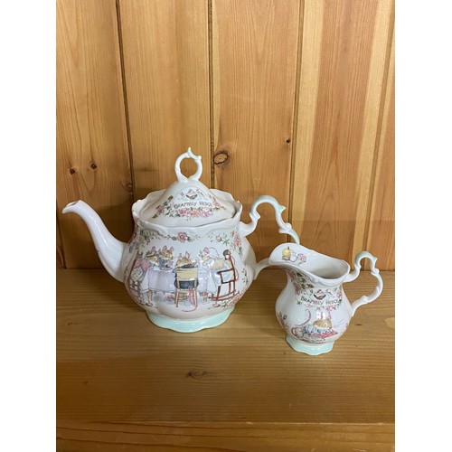 10 - Vintage Royal Doulton Bramley Hedge Tea Service Teapot and Milk Jug