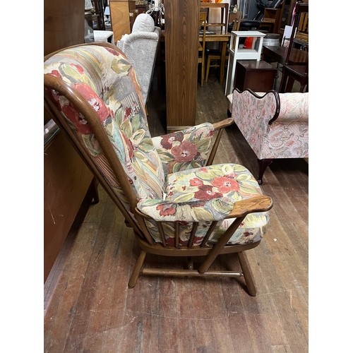 45 - ercol golden dawn armchair with floral upholstery