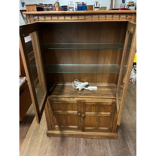 63 - ercol display cabinet 154cm x 96cm