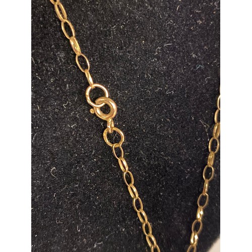 114 - 9ct gold chain & letter p pendant