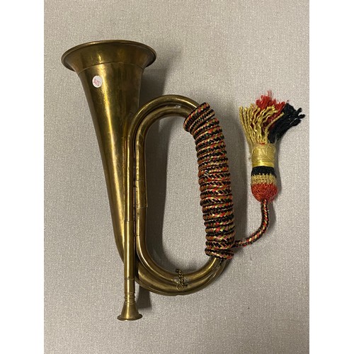 137 - Vintage brass bugle.