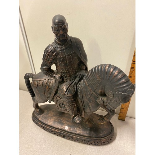 146 - Universal statuary corps 1981 Chinese warrior on horse.
approx 17