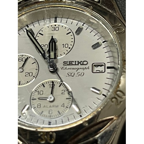 Gents Seiko chronograph SQ50 watch