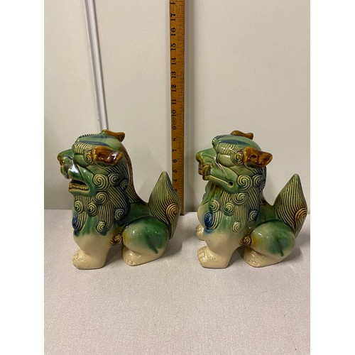 22 - Pair of large vintage Chinese republic Ceramic foo dogs
24cm h x 21cm l