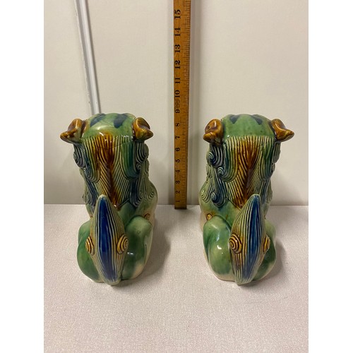 22 - Pair of large vintage Chinese republic Ceramic foo dogs
24cm h x 21cm l