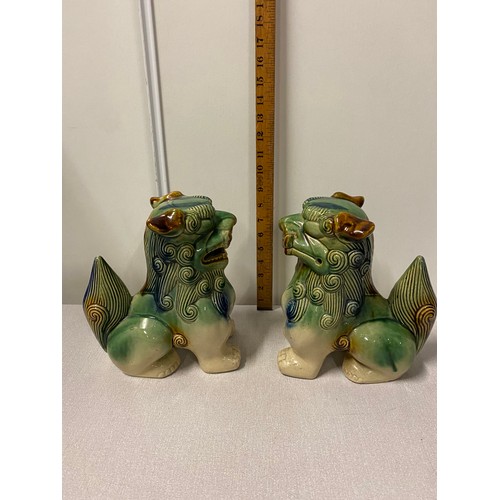 22 - Pair of large vintage Chinese republic Ceramic foo dogs
24cm h x 21cm l