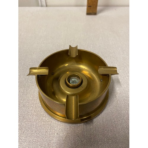 8 - Trench art ashtray & bullet lighter.
15cm h