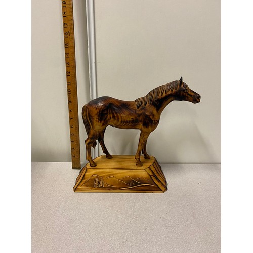 27 - Large hand carved wooden horse figure made in Poland.
32cm h