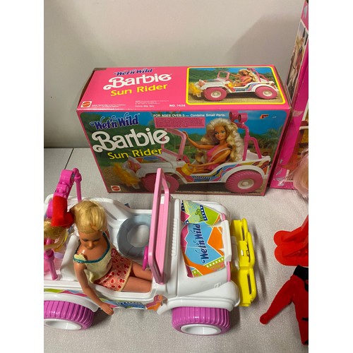 304 - Boxed Wet n Wild Barbie sun rider with accessories along with boxed Sindy Tiffany Sindy's horse & Je... 