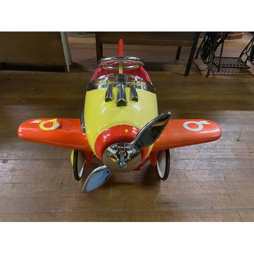 80 - Syot Noddy tin plate Ride on pedal aeroplane.