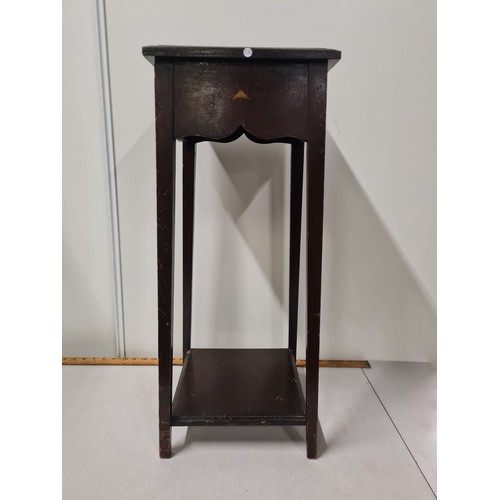 353 - Antique inlaid plant stand.