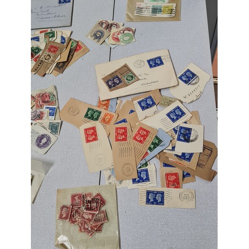 34A - Collection of old stamps - unsorted Victorian and various others to include Penny Red and various un... 