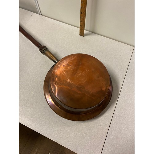 90A - Antique copper bed pan