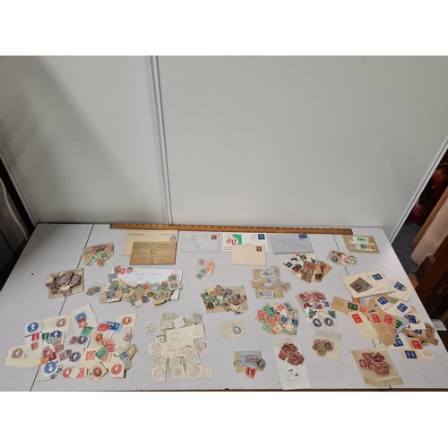 34A - Collection of old stamps - unsorted Victorian and various others to include Penny Red and various un... 