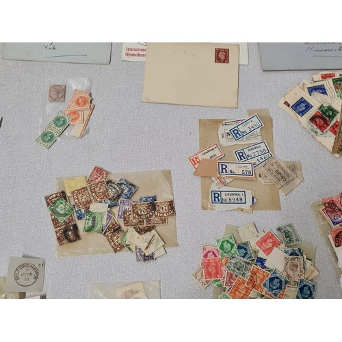 34A - Collection of old stamps - unsorted Victorian and various others to include Penny Red and various un... 