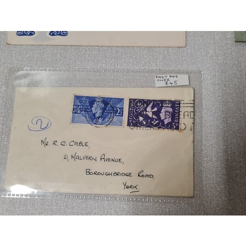 52A - Collection of mid century GB & NZ first day covers to include Festival of Britain and health stamp I... 