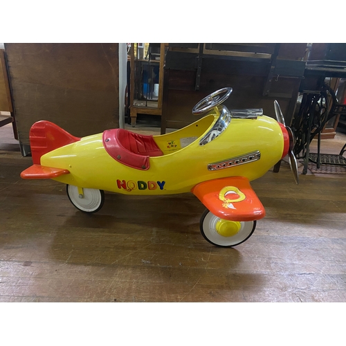 80 - Syot Noddy tin plate Ride on pedal aeroplane.